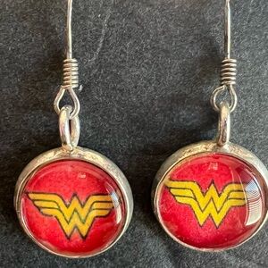 Wonder Woman sterling silver earrings